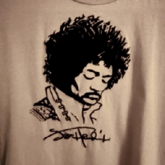 Jimi Hendrix Graphic Tee with Signature - Sz M/L - Picture 2 of 4